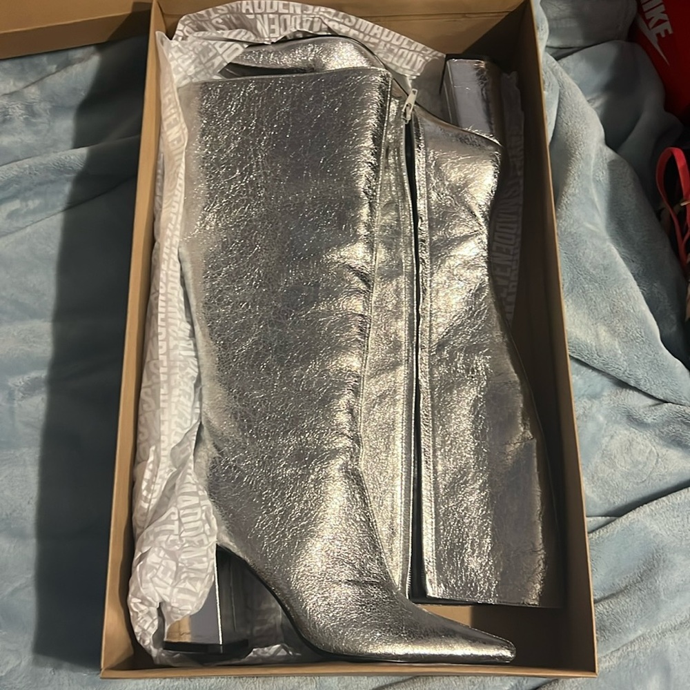 Zelda Silver Steve Madden Boots